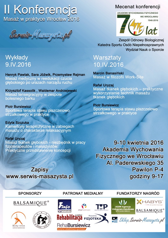 Konferencja szkoleniowa „Masaż w praktyce”
