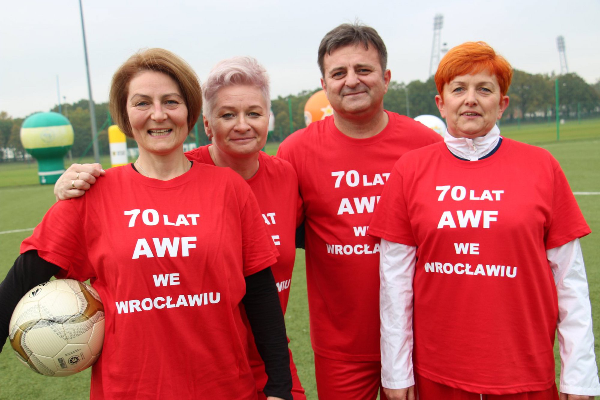 Mecz piłki nożnej w ramach obchodów 70-lecia AWF Wrocław