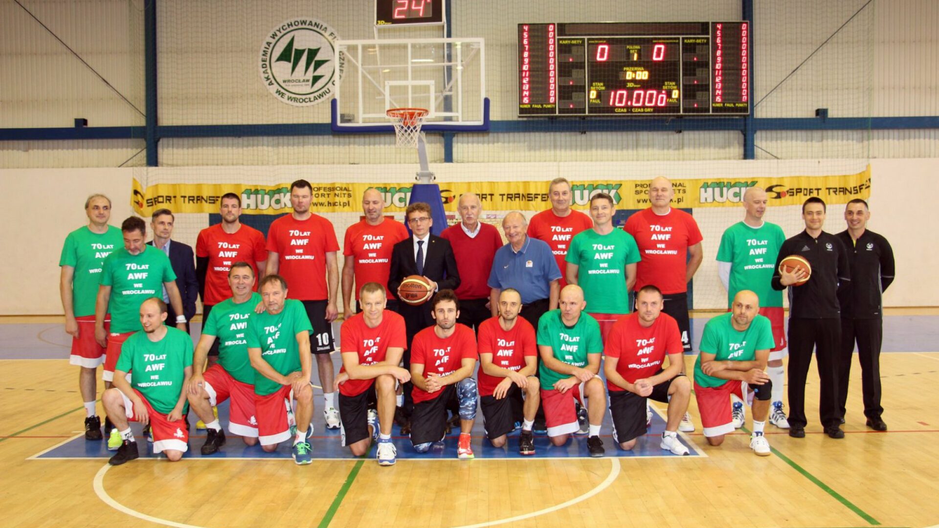Mecz koszykówki w ramach obchodów 70-lecia AWF Wrocław