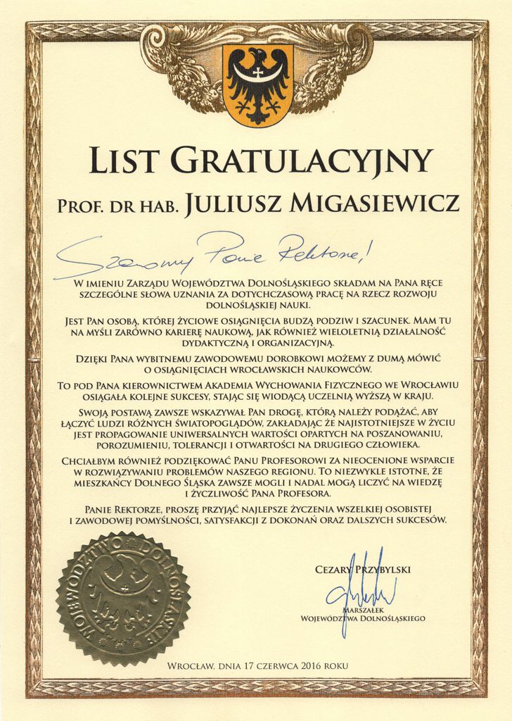 List gratulacyjny