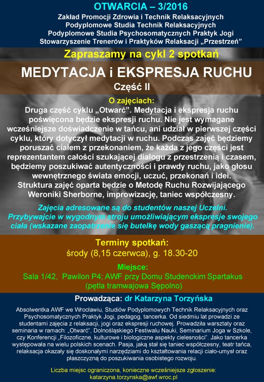 Zaproszenie na cykl spotkań