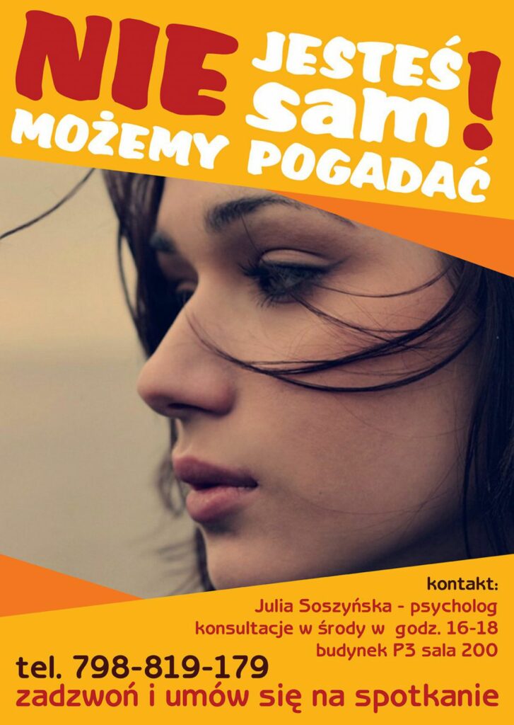 Pomoc Psychologiczna dla Studentów i Doktorantów Naszej Uczelni