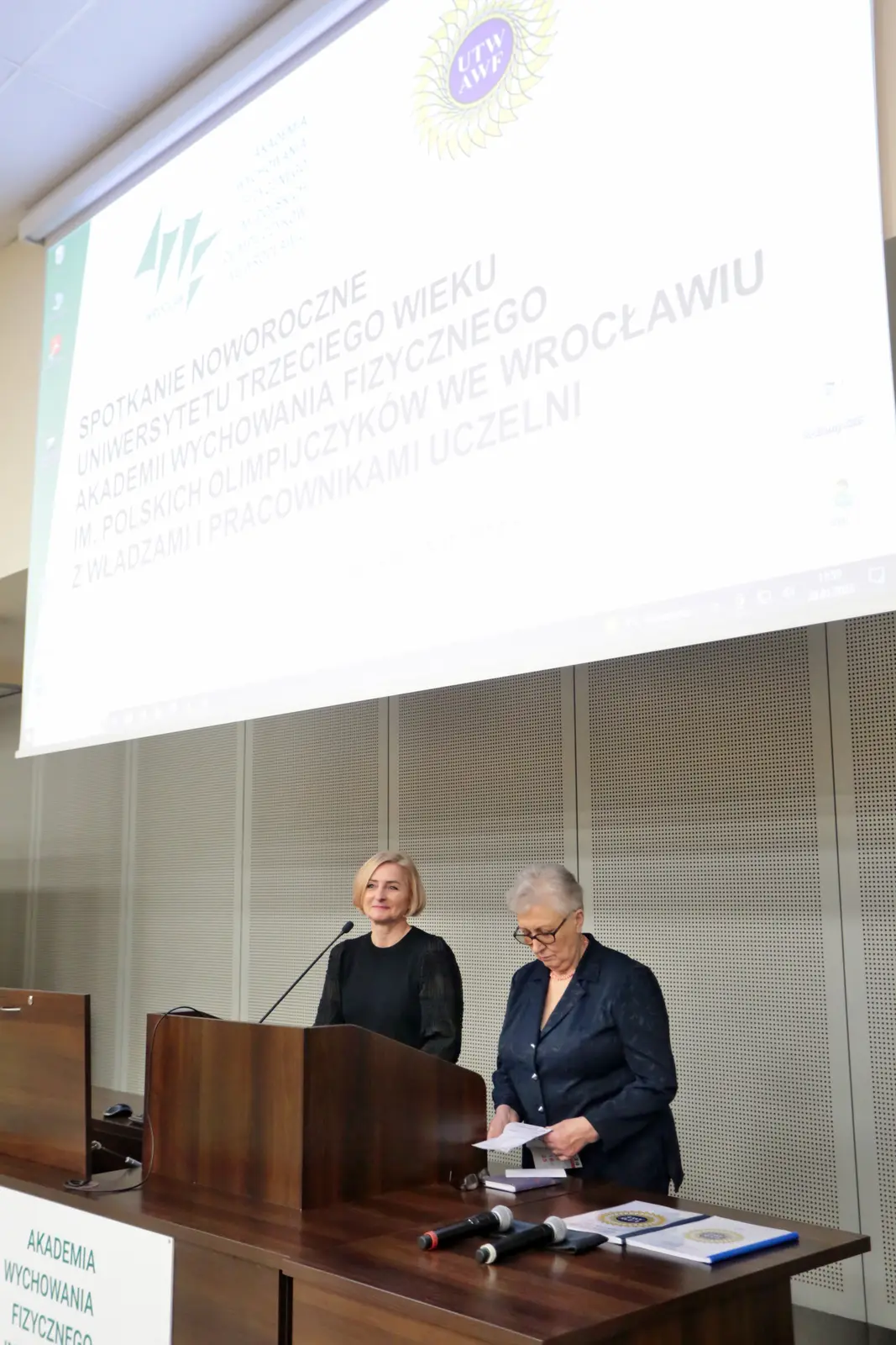 Fot. Andrzej Nowak - Spotkanie noworoczne Uniwersytetu Trzeciego Wieku AWF im. Polskich Olimpijczyków we Wrocławiu