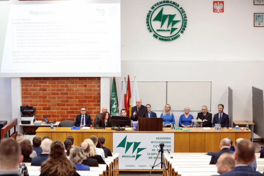 Fot. Andrzej Nowak - Dr hab. Tadeusz Stefaniak, prof. AWF Rektorem Akademii Wychowania Fizycznego we Wrocławiu na kadencję 2024-2028