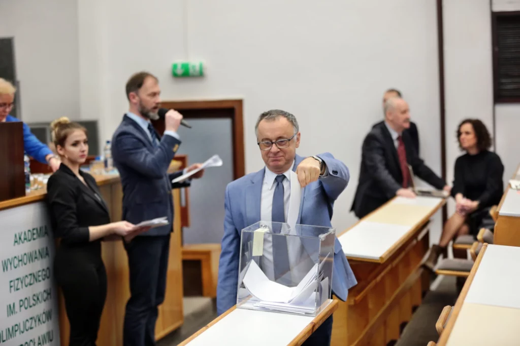 Fot. Andrzej Nowak - Dr hab. Tadeusz Stefaniak, prof. AWF Rektorem Akademii Wychowania Fizycznego we Wrocławiu na kadencję 2024-2028