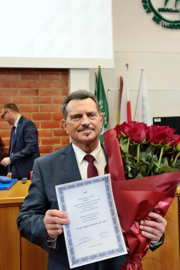 Fot. Andrzej Nowak - Dr hab. Tadeusz Stefaniak, prof. AWF Rektorem Akademii Wychowania Fizycznego we Wrocławiu na kadencję 2024-2028