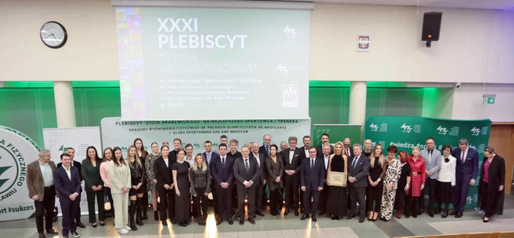 Fot. Andrzej Nowak - Gala Sportu Akademickiego XXXI Plebiscytu Życia Akademickiego na najlepszego sportowca i trenera AWF Wrocław im. Polskich Olimpijczyków i KS AZS AWF Wrocław