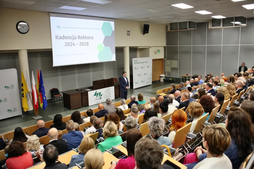 Fot. Adam Stępień - Spotkanie Rektora Elekta dr hab. Tadeusza Stefaniaka, prof. AWF z pracownikami Uczelni