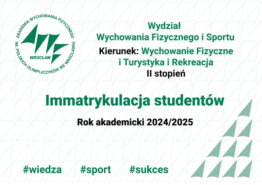 Fot. Adam Stępień - Immatrykulacja studentów Wydziału WFiS, kierunek WF, Sport, TiR - II stopień