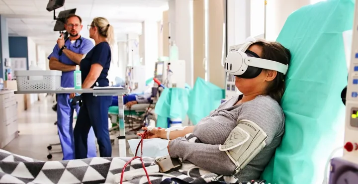 Fot. Kornela Baryluk - Pilotażowe badania VR z udziałem prof. Wioletty Dziubek-Rogowskiej