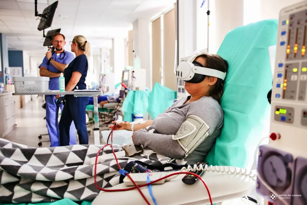 Fot. Kornela Baryluk - Pilotażowe badania VR z udziałem prof. Wioletty Dziubek-Rogowskiej
