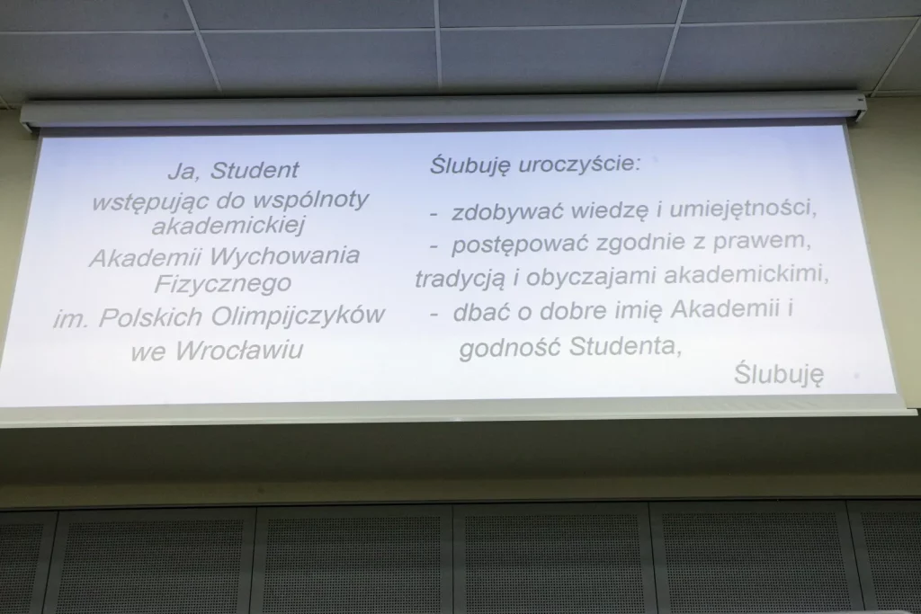 Immatrykulacja studentów I roku Wydziału Fizjoterapii, kierunku: Fizjoterapia