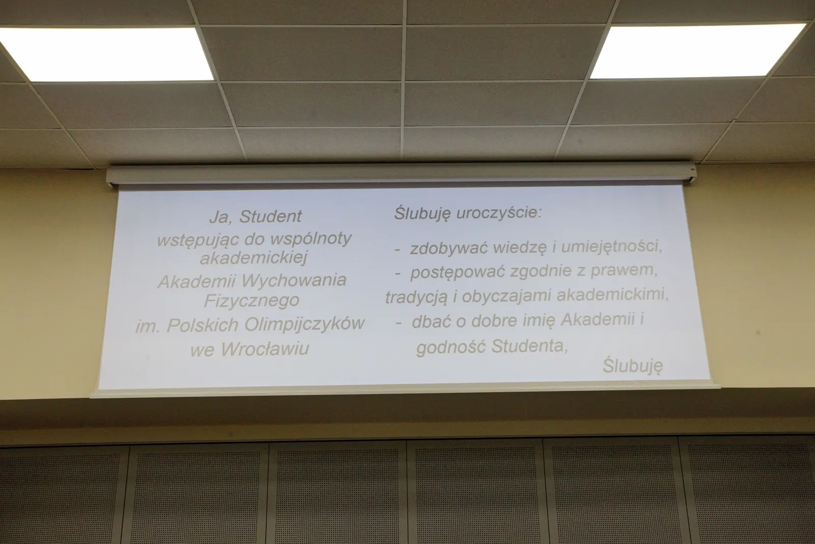 Immatrykulacja studentów WFiS, kierunki: WF, Sport II stopień (zaoczne)